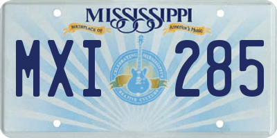 MS license plate MXI285