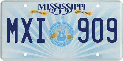 MS license plate MXI909