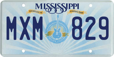 MS license plate MXM829