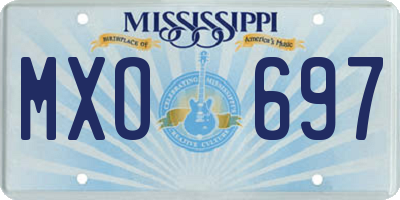 MS license plate MXO697