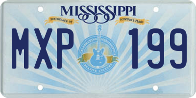 MS license plate MXP199