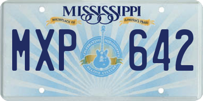 MS license plate MXP642