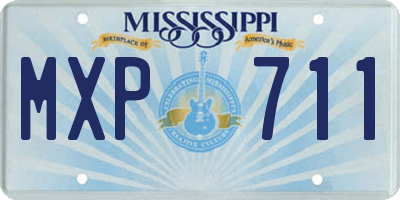 MS license plate MXP711