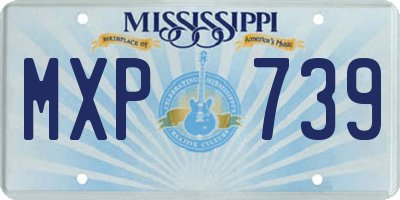 MS license plate MXP739