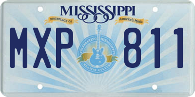 MS license plate MXP811