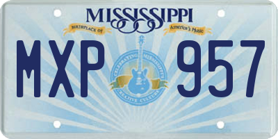 MS license plate MXP957