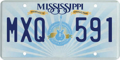 MS license plate MXQ591