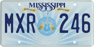 MS license plate MXR246