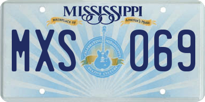 MS license plate MXS069