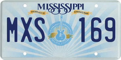 MS license plate MXS169