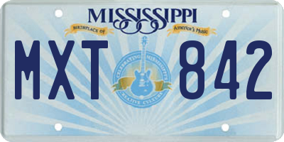 MS license plate MXT842