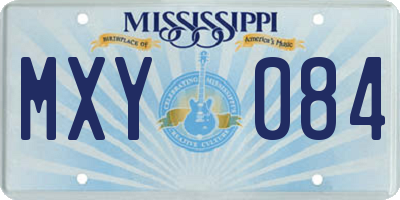 MS license plate MXY084
