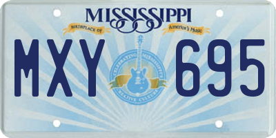 MS license plate MXY695