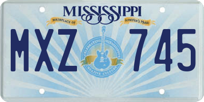 MS license plate MXZ745