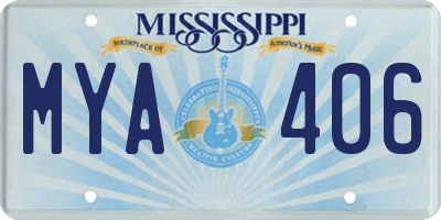 MS license plate MYA406