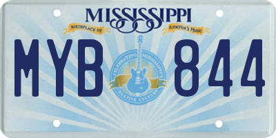 MS license plate MYB844