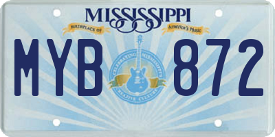 MS license plate MYB872
