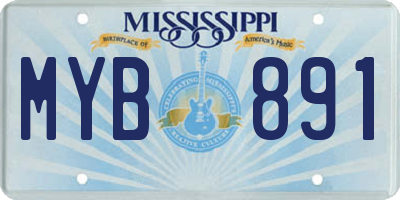 MS license plate MYB891