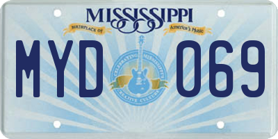 MS license plate MYD069
