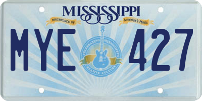 MS license plate MYE427