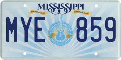 MS license plate MYE859
