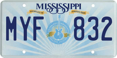MS license plate MYF832