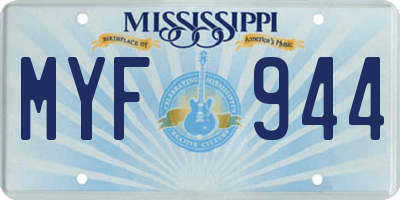 MS license plate MYF944