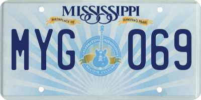 MS license plate MYG069