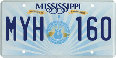 MS license plate MYH160