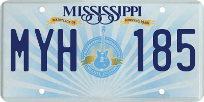 MS license plate MYH185