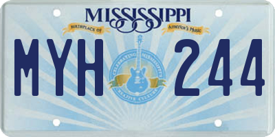 MS license plate MYH244