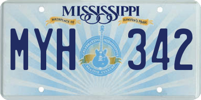 MS license plate MYH342
