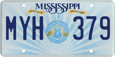 MS license plate MYH379