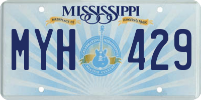 MS license plate MYH429