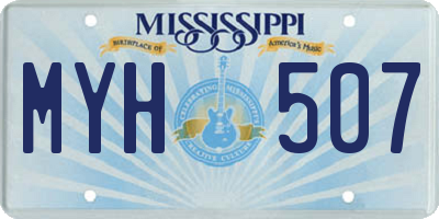 MS license plate MYH507