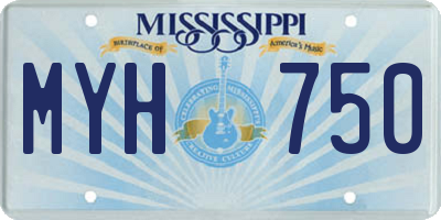 MS license plate MYH750