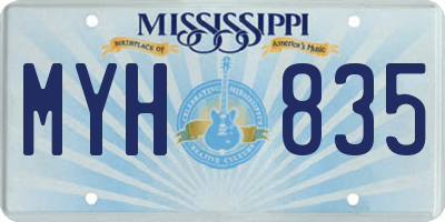 MS license plate MYH835