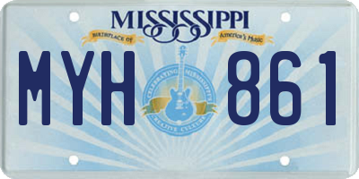 MS license plate MYH861