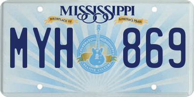 MS license plate MYH869