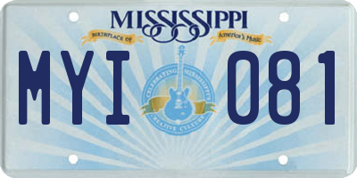 MS license plate MYI081