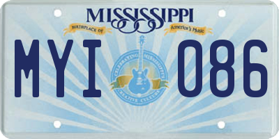 MS license plate MYI086