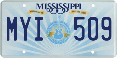 MS license plate MYI509