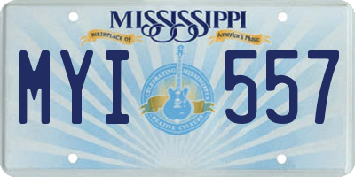 MS license plate MYI557