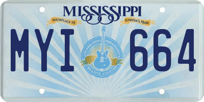 MS license plate MYI664