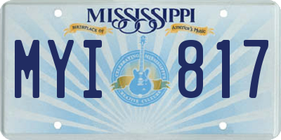 MS license plate MYI817