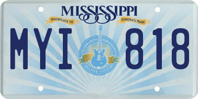 MS license plate MYI818