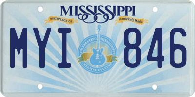 MS license plate MYI846