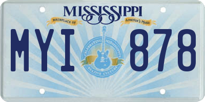 MS license plate MYI878