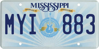 MS license plate MYI883