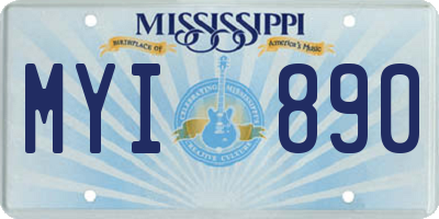 MS license plate MYI890